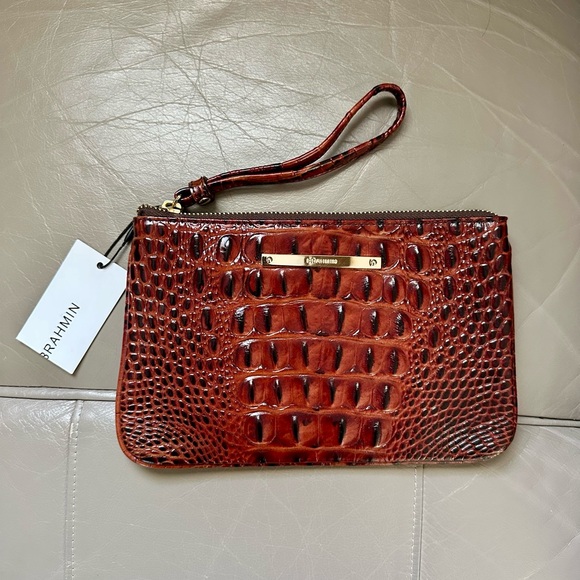 Brahmin Handbags - Brahmin Crocodile Embossed Wristlet -BNWT!